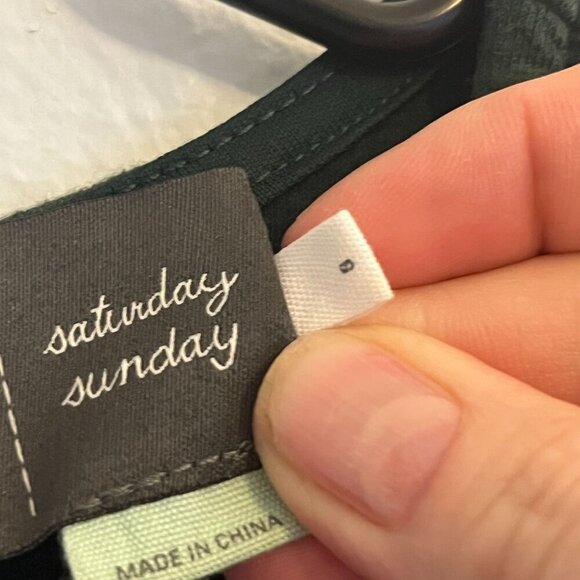 Saturday Sunday Anthropologie Green Sleeveless Bodycon Mini Dress Size Small - Picture 7 of 10